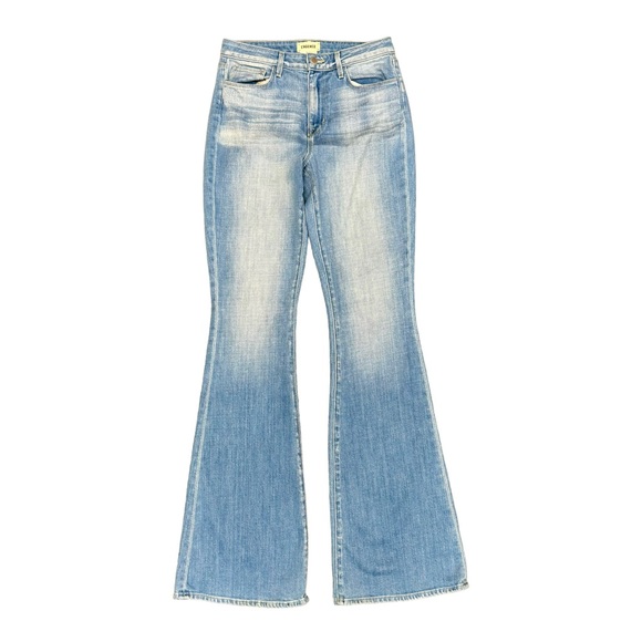 L'AGENCE Bell High Rise Flare Denim Jeans Ashford Wash Light Blue 27 - Picture 4 of 16